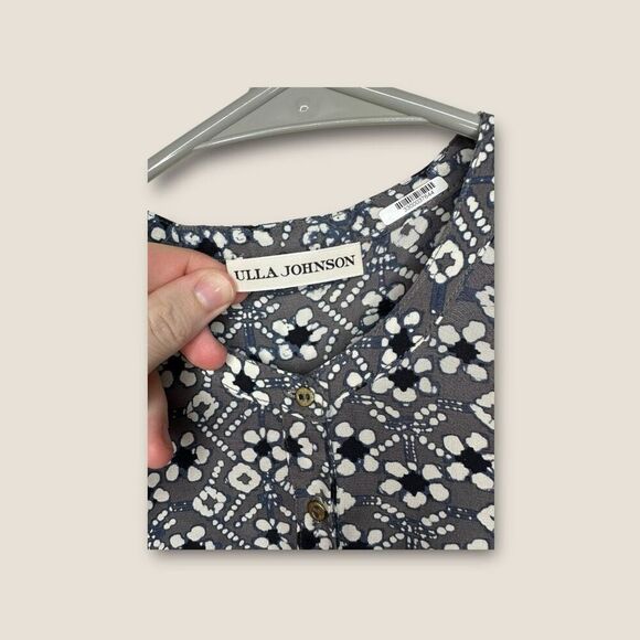 Revolve Ulla Johnson Evie Dress in Batik Floral 100% Silk Size 2 - Picture 6 of 7